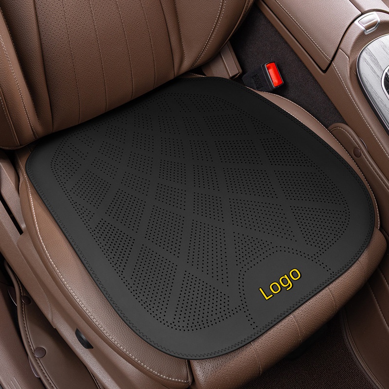 Perforated Nappa Leather Car Seat Cushion Four Seasons Seat Cushion Cover Breathable Seat Cover