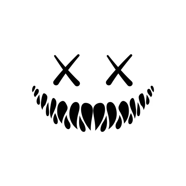 Car reflective devil smiley face sticker