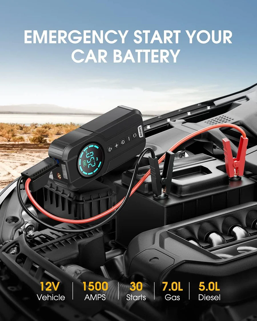 🔥Automobile quick start multi-function auto power supply and air pump