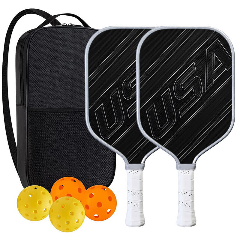 Dinkado USA Pickleball Approved Carbon Fiber Paddle – 16mm Lightweight Paddle with American Style Design - Elongated - Carbon Fiber Face - 2-Paddle Set - image 9