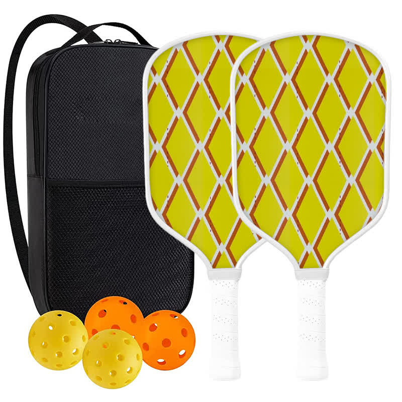 Dinkado 16mm Carbon Fiber Pickleball Paddle – T700 Carbon Paddle with Control & Spin, Retro Diamond Series - Traditional Round - Carbon Fiber Face - 2-Paddle Set - image 11