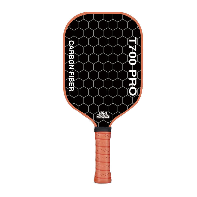 Woven T700 Carbon Fiber Pickleball Paddle, Matte Surface, Shock Absorbing Honeycomb Core, Non-slip Noise-reduction Handle - Red - image 14