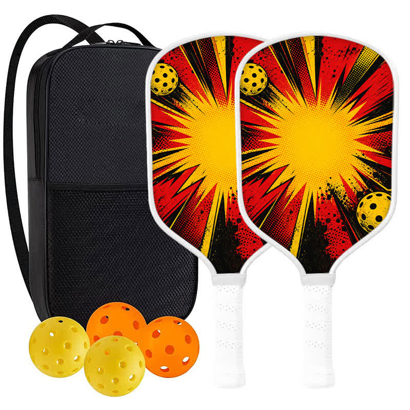 Dinkado 16mm T700 Carbon Fiber "Thunder Pop" Pickleball Paddle – USA Pickleball Approved - Traditional Round - Carbon Fiber Face - 2-Paddle Set - image 10