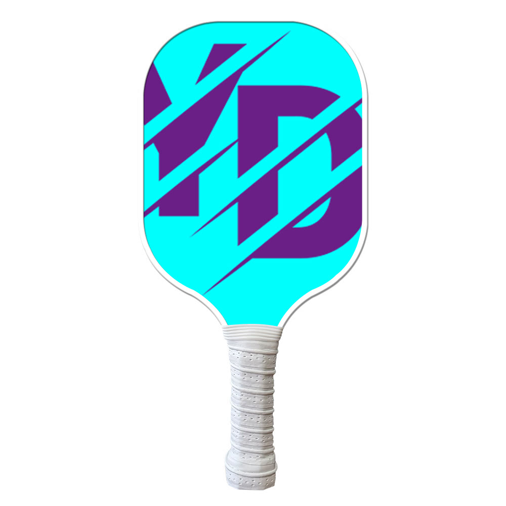 Bold Purple Letter Pickleball Paddle Set – Fiberglass Paddle + 2 Balls - Purple Letter - [Single Shot] + 2 Balls - image 1