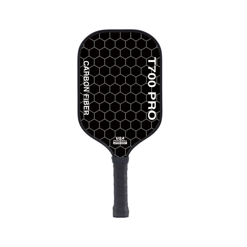 Woven T700 Carbon Fiber Pickleball Paddle, Matte Surface, Shock Absorbing Honeycomb Core, Non-slip Noise-reduction Handle - Black - image 15