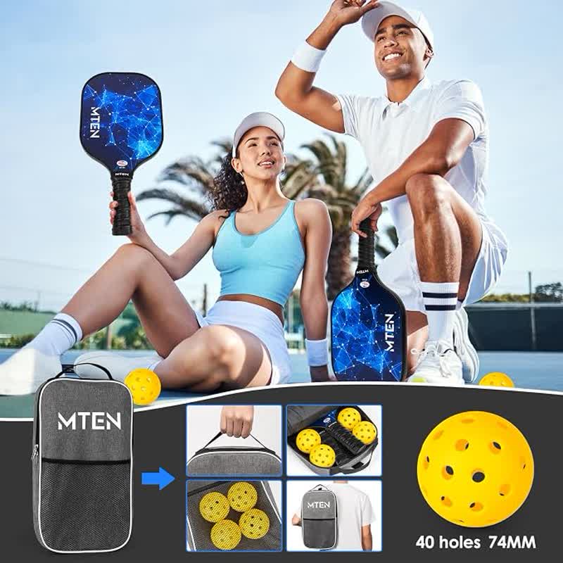 Pickleball Paddles, Usapa Approved Fiberglass Surface Rackets | Pickleball Set For Men, Women, Beginners & Intermediate Players - image 4