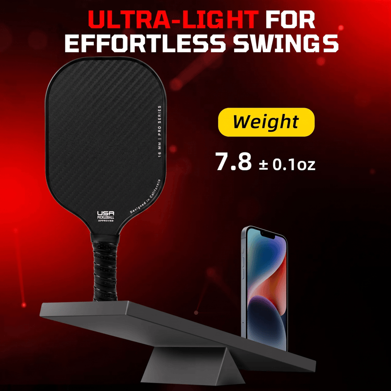 Dinkado Rally Series Fiberglass Pickleball Paddle Set with 4 Balls & Carry Bag - image 4