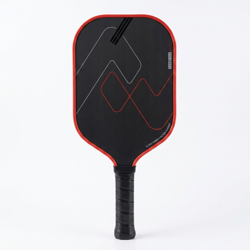 Elite T700 Raw Carbon Fiber Pickleball Paddle – Carbon Friction Surface | Usa Pickleball Approved - Red - image 7