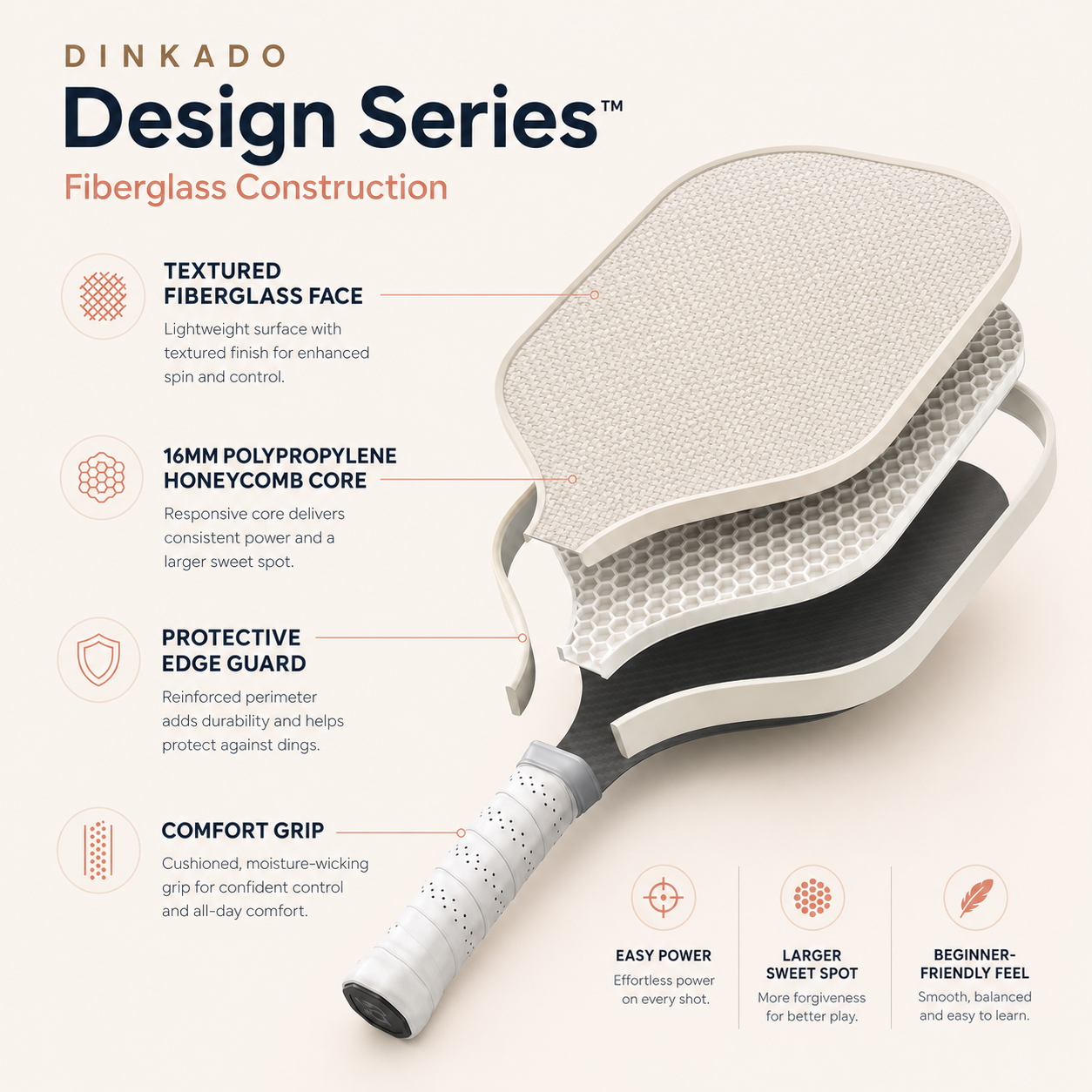 DINKADO Checkpoint Tunnel™ Carbon Pickleball Paddle - image 4