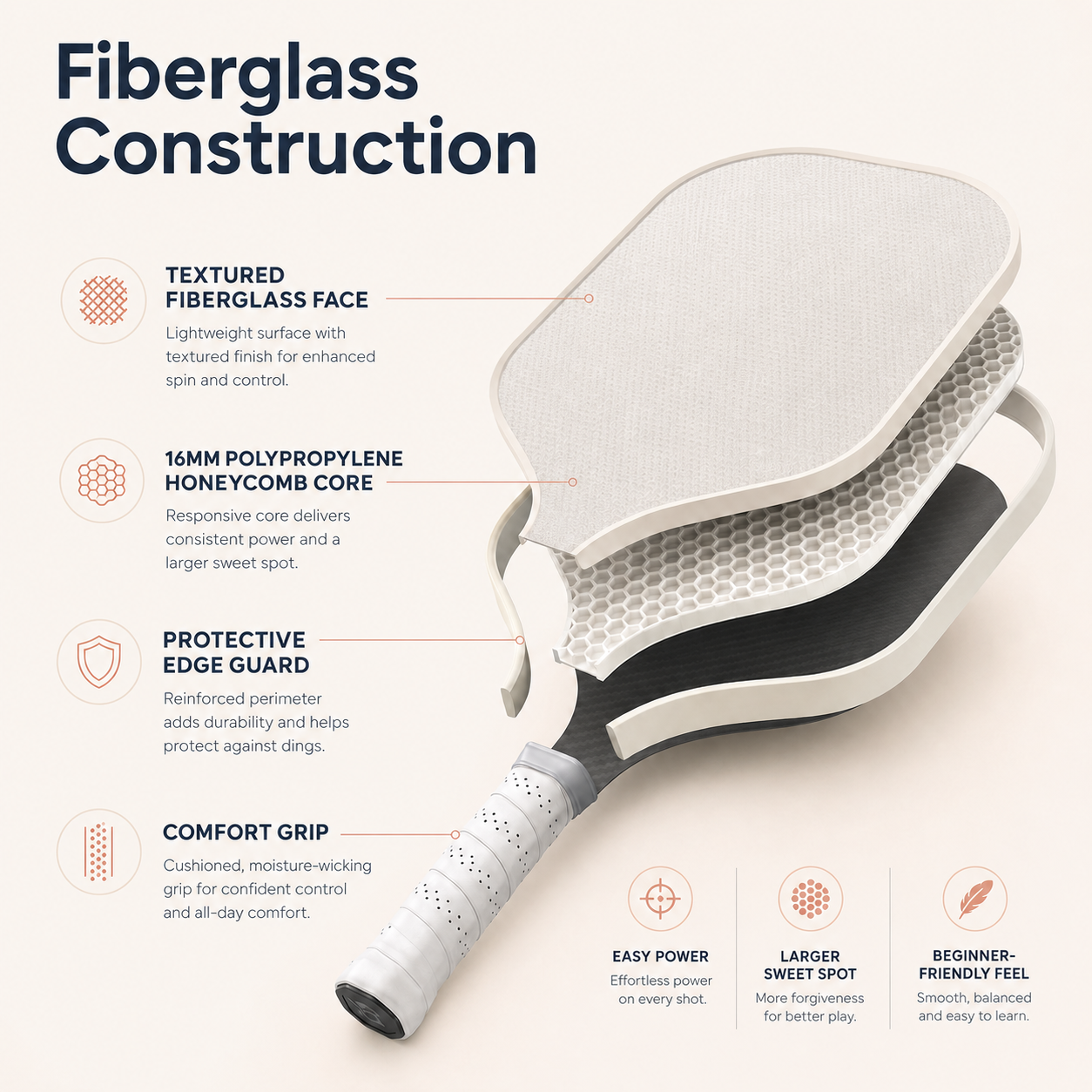 DINKADO Phantom Web™ Carbon Pickleball Paddle - image 4