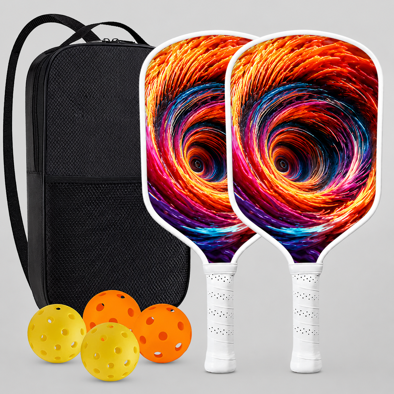 DINKADO Vortex Blaze™ 16mm Carbon Pickleball Paddle - Traditional Round - Carbon Fiber Face - 2-Paddle Set - image 7