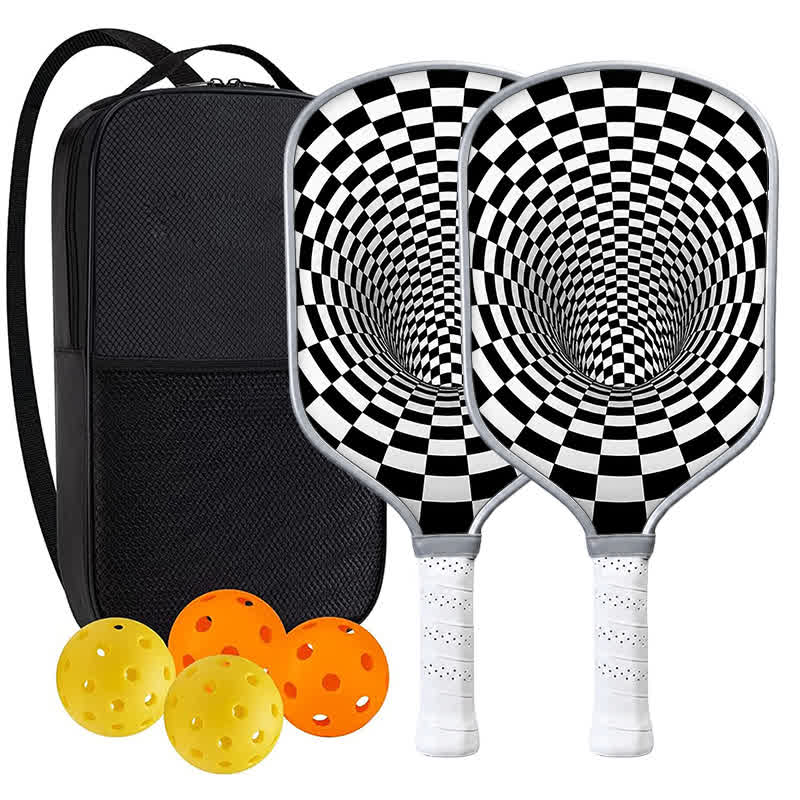DINKADO Hypno Vortex™ Carbon Pickleball Paddle - Traditional Round - Carbon Fiber Face - 2-Paddle Set - image 9