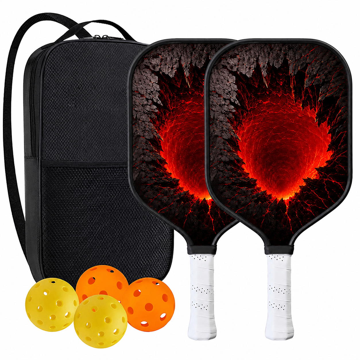 DINKADO Inferno Vortex™ 16mm Carbon Pickleball Paddle - Elongated - Carbon Fiber Face - 2-Paddle Set - image 8