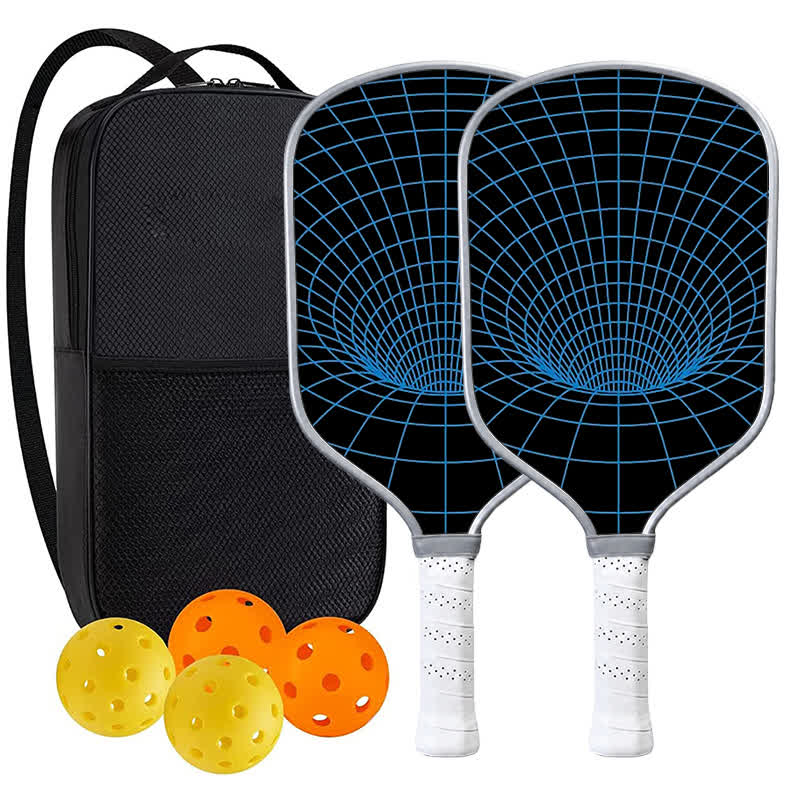 DINKADO Blue Portal™ Carbon Pickleball Paddle - Traditional Round - Carbon Fiber Face - 2-Paddle Set - image 7