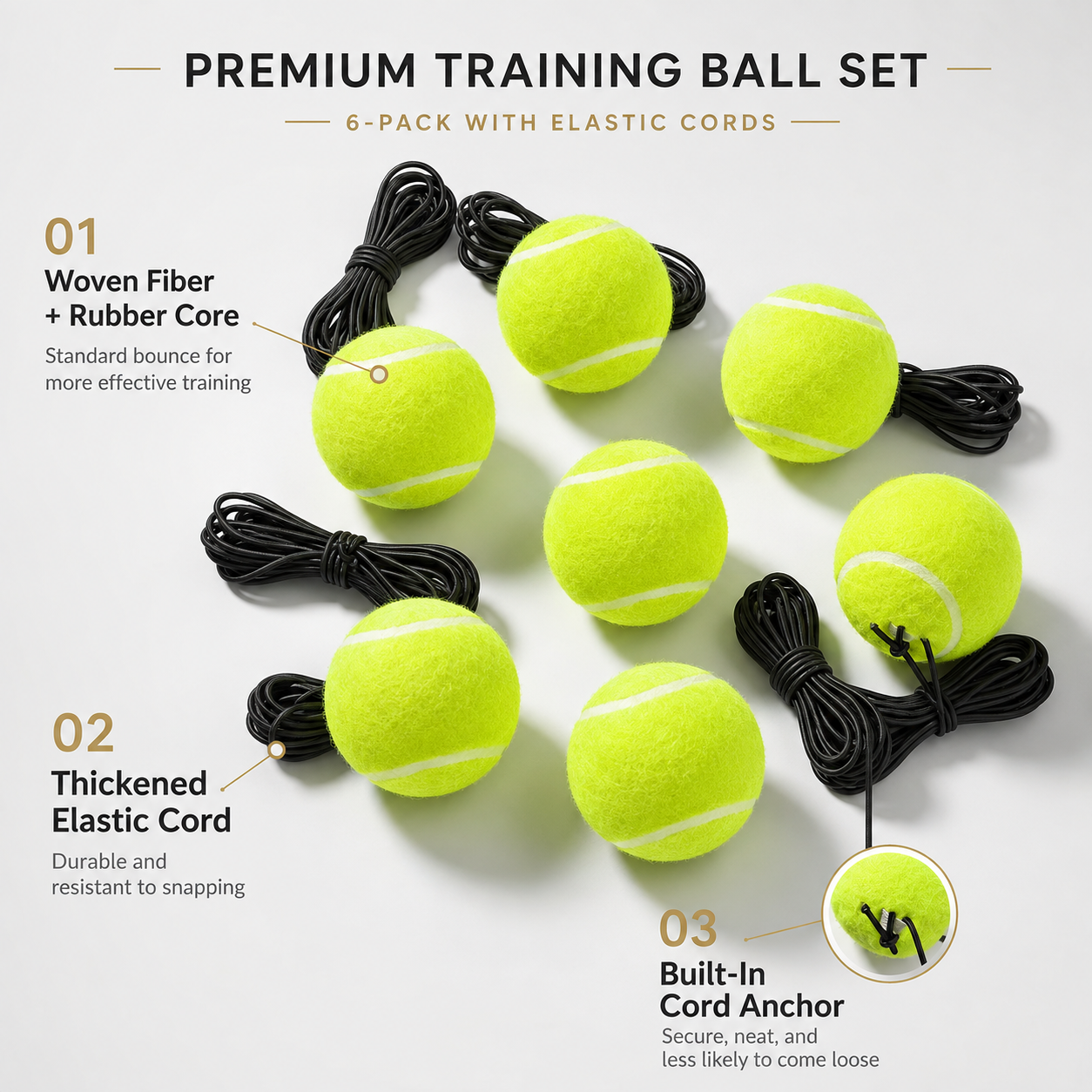 Dinkado Pickleball Trainer Replacement Balls – 2 Pack for Solo Practice - image 1