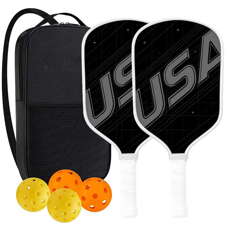 Dinkado USA Pickleball Approved Carbon Fiber Paddle – 16mm Midnight Edition Paddle for Power & Control - Traditional Round - Carbon Fiber Face - 2-Paddle Set - image 9