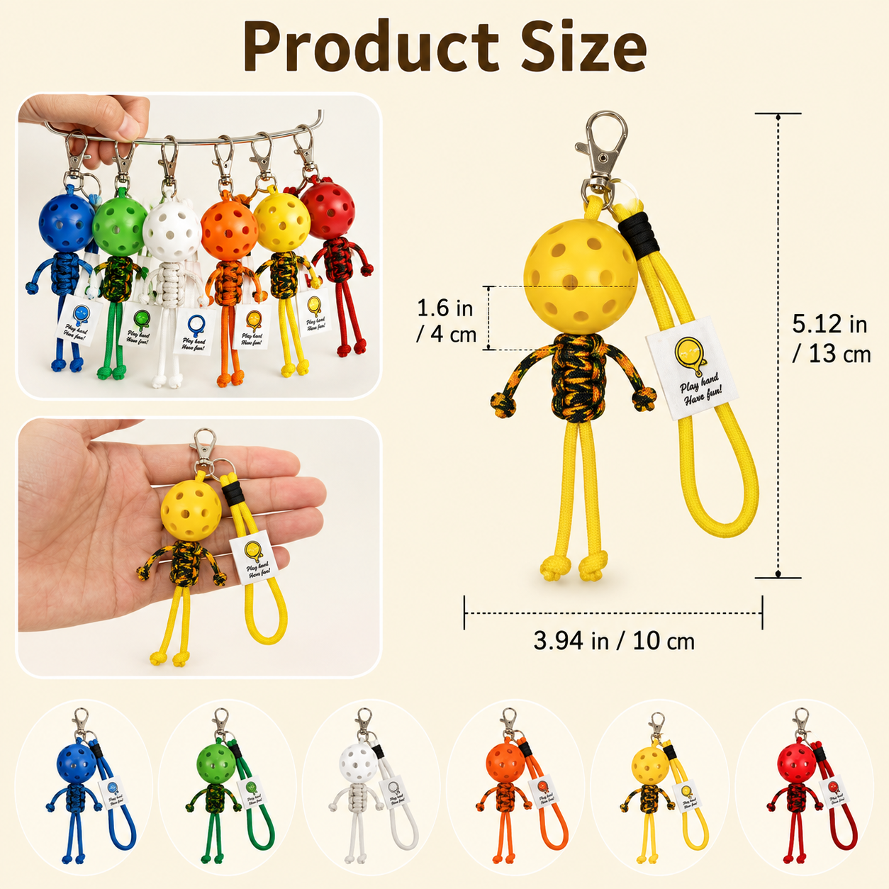 Lucky Court Buddy™ – Mini Pickleball Bag Charm & Keychain - image 2