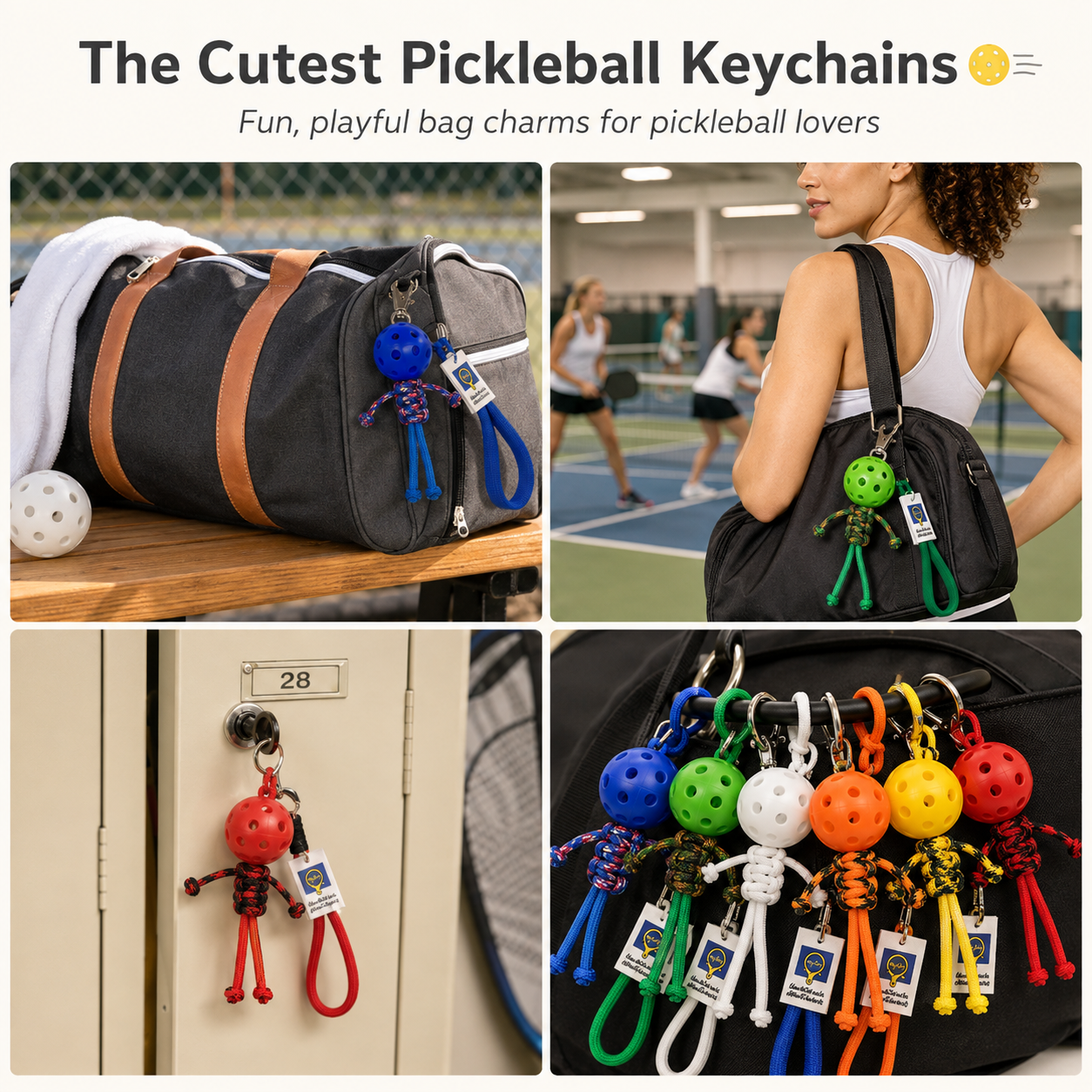 Lucky Court Buddy™ – Mini Pickleball Bag Charm & Keychain - image 3