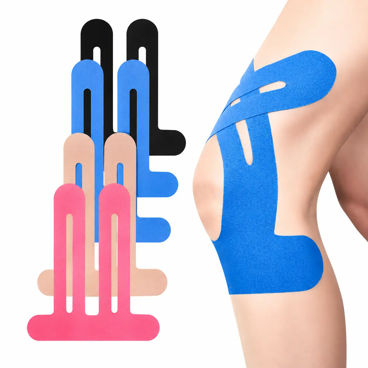 Dinkado Precut Kinesiology Tape – 10PCS Knee Support Strips for Better Stability During Pickleball, Running & Training - image 6