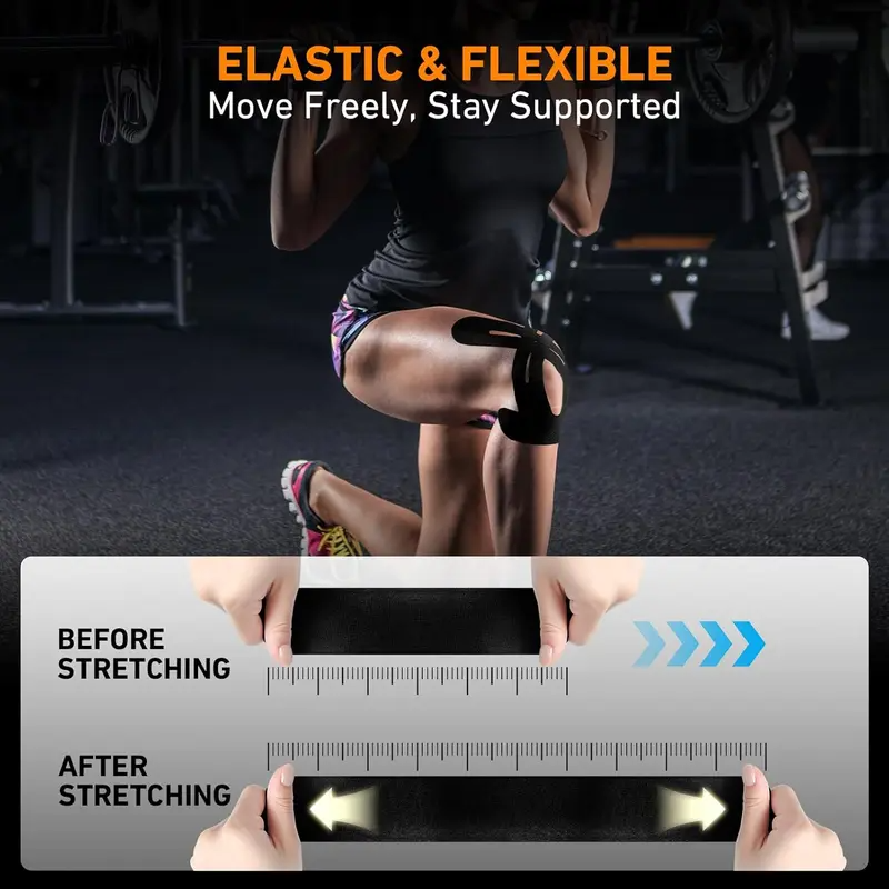 Dinkado Precut Kinesiology Tape – 10PCS Knee Support Strips for Better Stability During Pickleball, Running & Training - image 3