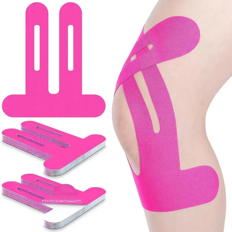Dinkado Precut Kinesiology Tape – 10PCS Knee Support Strips for Better Stability During Pickleball, Running & Training - Rose - 10pcs - image 12