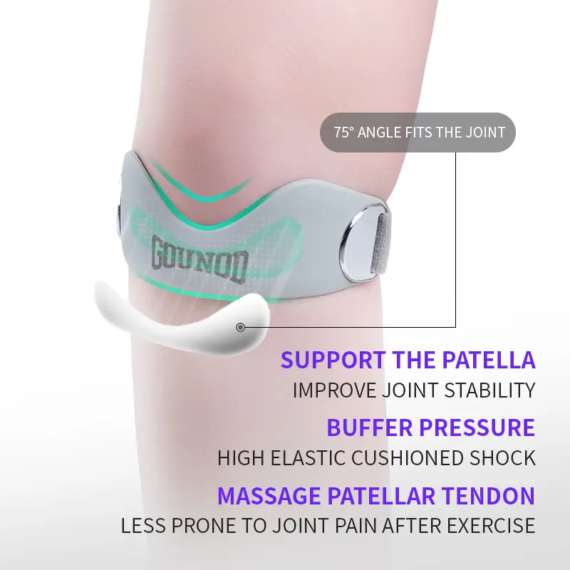 Adjustable Patella Knee Strap – Anti-Slip Patellar Tendon Support for Men & Women, Running, Basketball, Volleyball, Squats, Hiki - image 4
