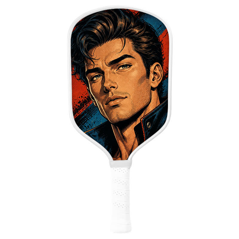 Dinkado USA Pickleball Approved Carbon Fiber Paddle – 16mm Original Comic Character Edition, Midnight Hero - Traditional Round - Carbon Fiber Face - Single Paddle - image 8