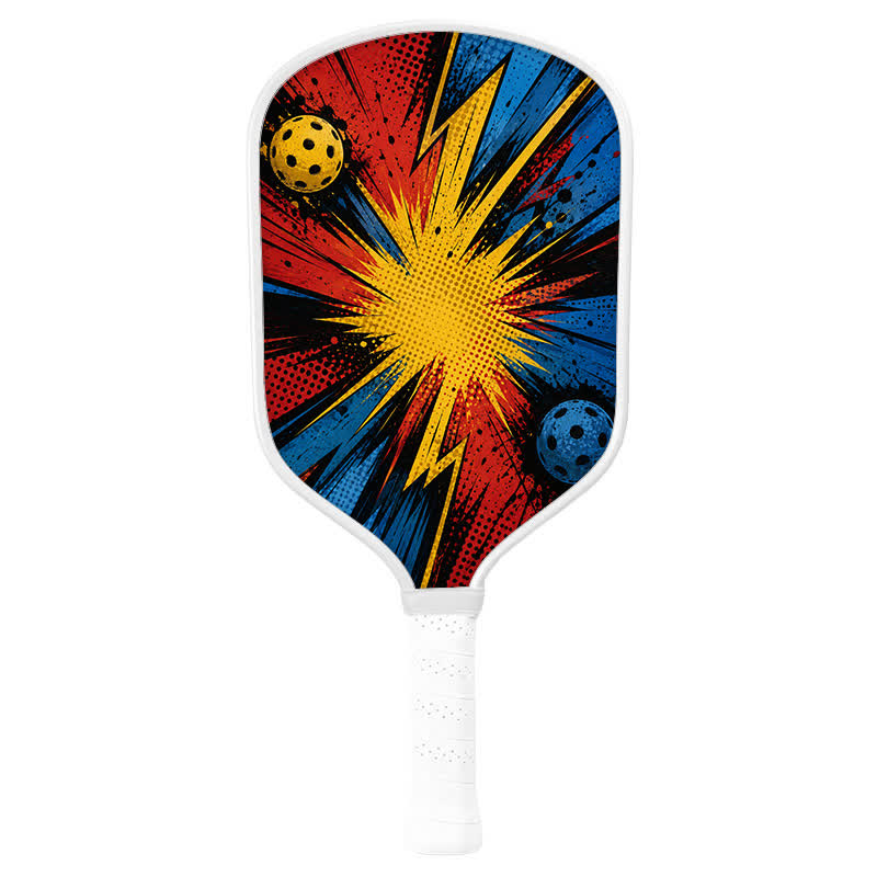 Dinkado 16mm T700 Carbon Fiber "Power Clash" Pickleball Paddle – USA Pickleball Approved - Traditional Round - Carbon Fiber Face - Single Paddle - image 2