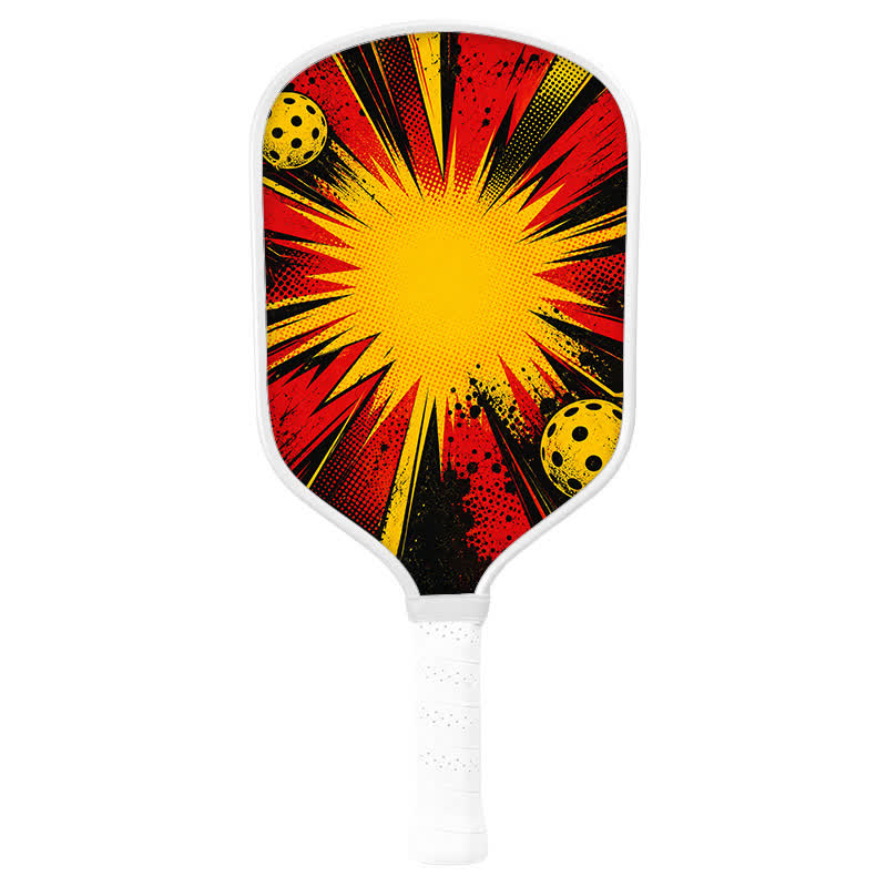 Dinkado 16mm T700 Carbon Fiber "Thunder Pop" Pickleball Paddle – USA Pickleball Approved - Traditional Round - Carbon Fiber Face - Single Paddle - image 2