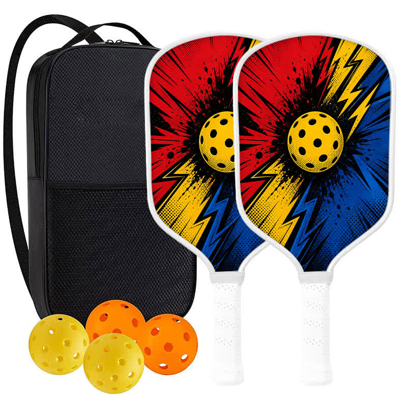 Dinkado 16mm T700 Carbon Fiber "Dink Shock" Pickleball Paddle – USA Pickleball Approved - Traditional Round - Carbon Fiber Face - 2-Paddle Set - image 10
