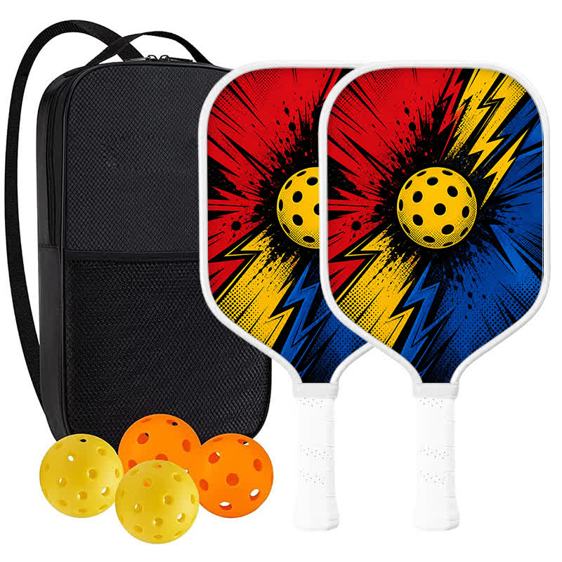 Dinkado 16mm T700 Carbon Fiber "Dink Shock" Pickleball Paddle – USA Pickleball Approved - Elongated - Carbon Fiber Face - 2-Paddle Set - image 9