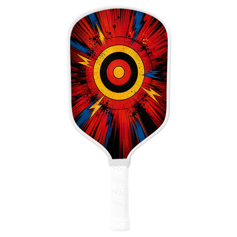 Dinkado 16mm T700 Carbon Fiber "Bullseye Blast" Pickleball Paddle – USA Pickleball Approved - Traditional Round - Carbon Fiber Face - Single Paddle - image 2