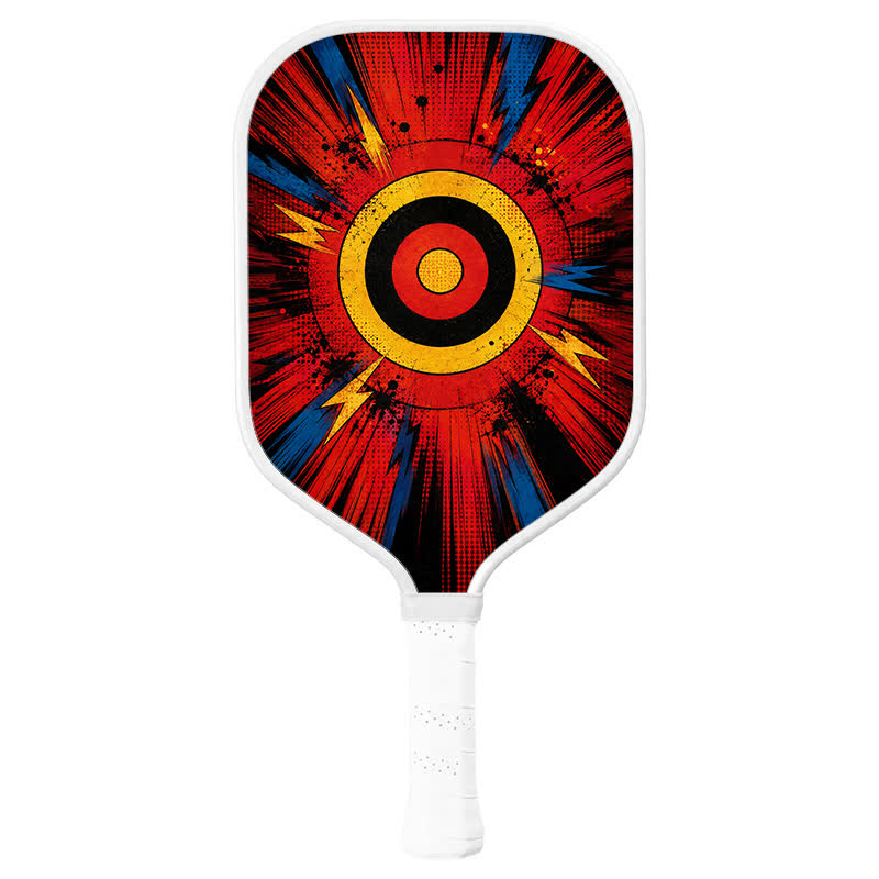 Dinkado 16mm T700 Carbon Fiber "Bullseye Blast" Pickleball Paddle – USA Pickleball Approved - Elongated - Carbon Fiber Face - Single Paddle - image 1