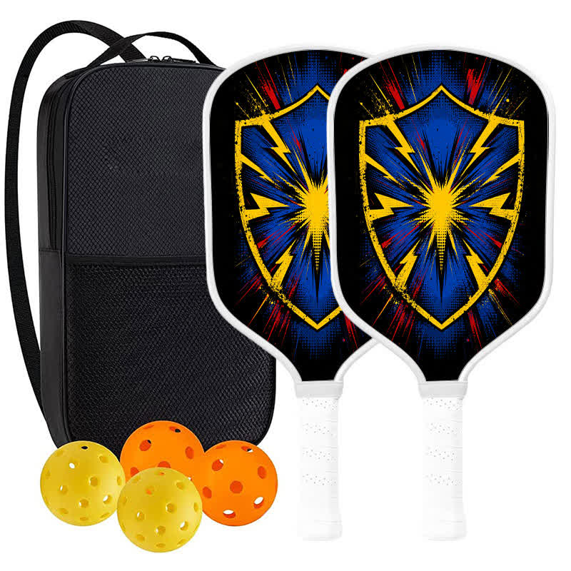 Dinkado 16mm T700 Carbon Fiber "Power Shield" Pickleball Paddle – USA Pickleball Approved - Traditional Round - Carbon Fiber Face - 2-Paddle Set - image 10