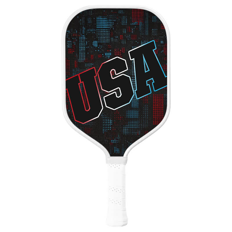 Dinkado 16mm T700 Carbon Fiber "USA Velocity" Pickleball Paddle – Original American Athletic Design, USA Pickleball Approved - Elongated - Carbon Fiber Face - Single Paddle - image 1