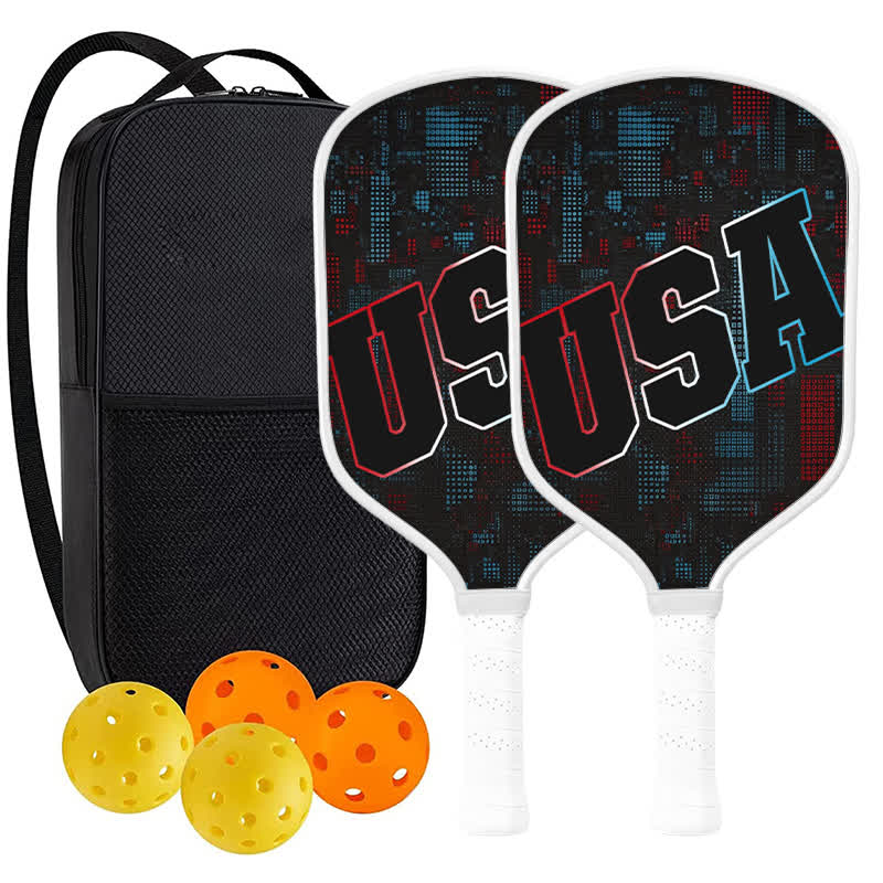 Dinkado 16mm T700 Carbon Fiber "USA Velocity" Pickleball Paddle – Original American Athletic Design, USA Pickleball Approved - Traditional Round - Carbon Fiber Face - 2-Paddle Set - image 10