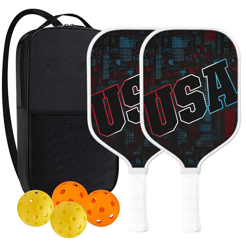 Dinkado 16mm T700 Carbon Fiber "USA Velocity" Pickleball Paddle – Original American Athletic Design, USA Pickleball Approved - Elongated - Carbon Fiber Face - 2-Paddle Set - image 9