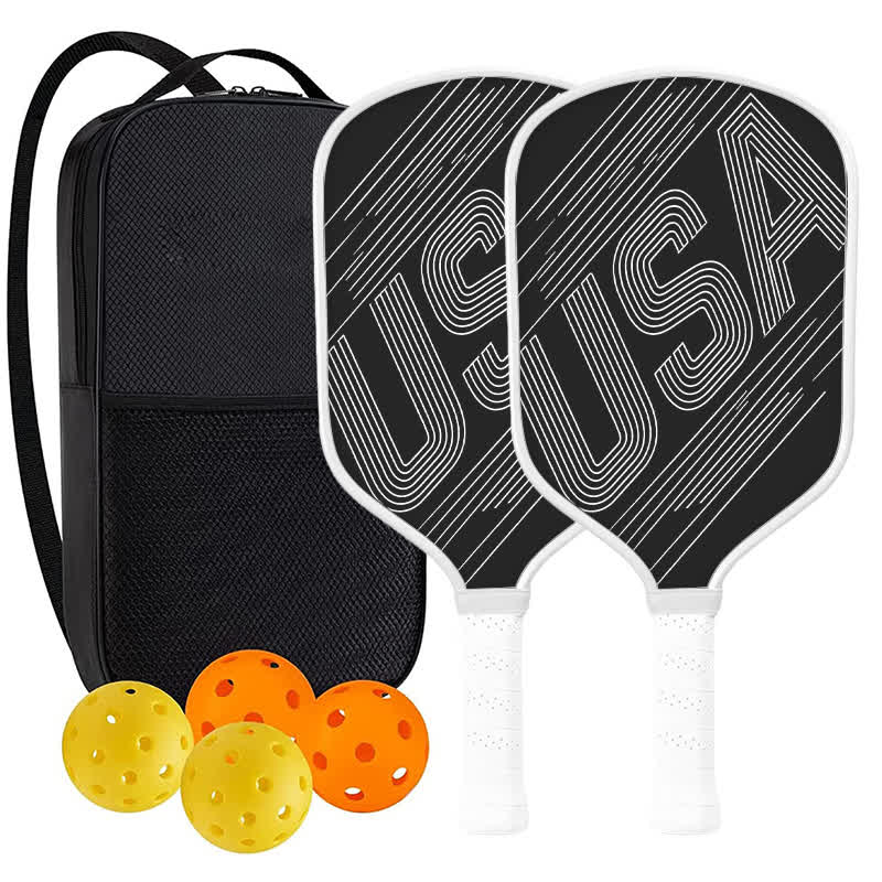 Dinkado 16mm T700 Carbon Fiber "Varsity Lines" Pickleball Paddle – Original American Sports Graphic, USA Pickleball Approved - Traditional Round - Carbon Fiber Face - 2-Paddle Set - image 10