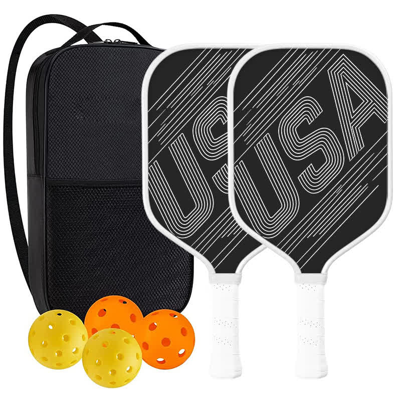 Dinkado 16mm T700 Carbon Fiber "Varsity Lines" Pickleball Paddle – Original American Sports Graphic, USA Pickleball Approved - Elongated - Carbon Fiber Face - 2-Paddle Set - image 9