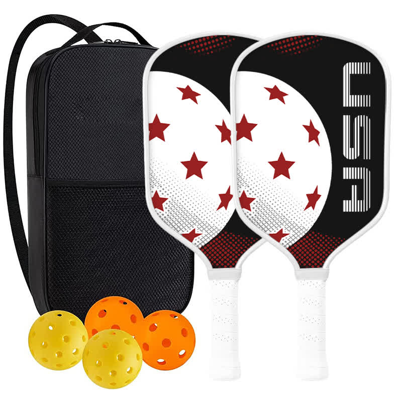 Dinkado 16mm T700 Carbon Fiber "Stars & Stripes" Pickleball Paddle – Original American Heritage Design, USA Pickleball Approved - Traditional Round - Carbon Fiber Face - 2-Paddle Set - image 10