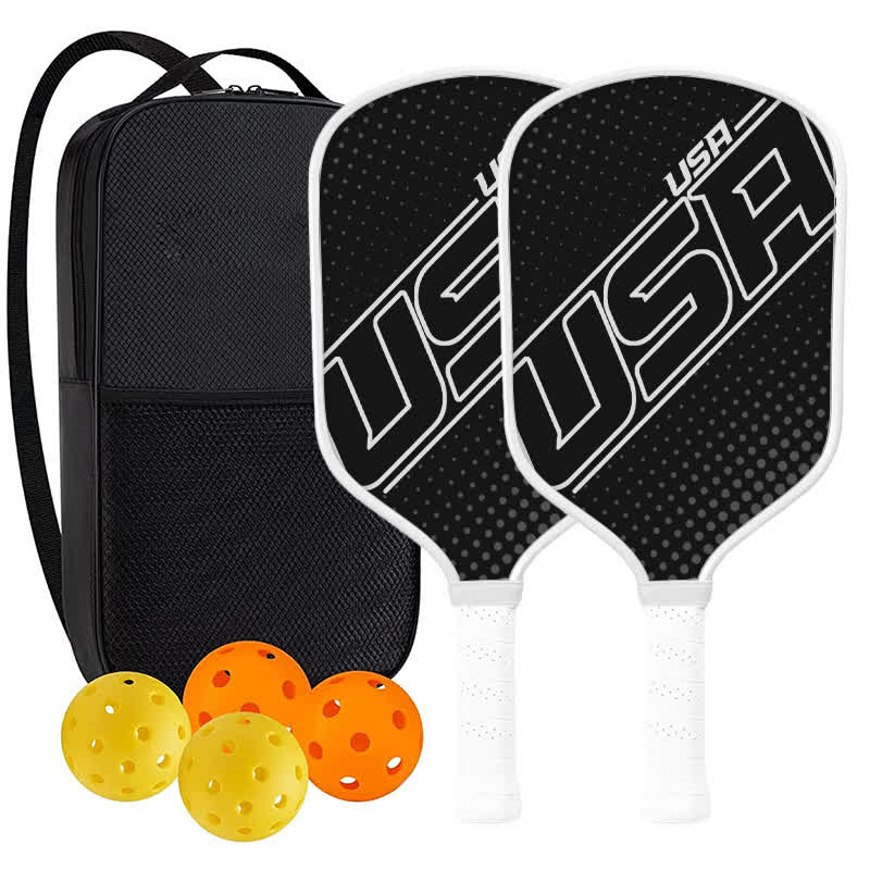 Dinkado 16mm T700 Carbon Fiber "Midnight USA" Pickleball Paddle – Original Athletic Graphic Design, USA Pickleball Approved - Traditional Round - Carbon Fiber Face - 2-Paddle Set - image 10