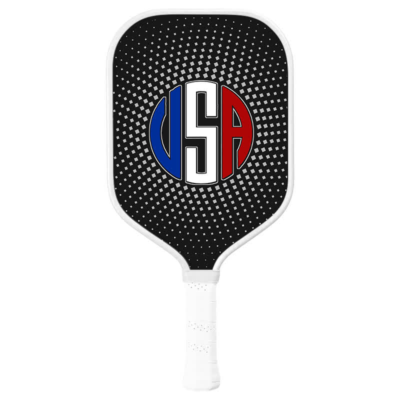 Dinkado 16mm T700 Carbon Fiber "Heritage Badge" Pickleball Paddle – Original USA Inspired Sports Design, USA Pickleball Approved - Elongated - Carbon Fiber Face - Single Paddle - image 1