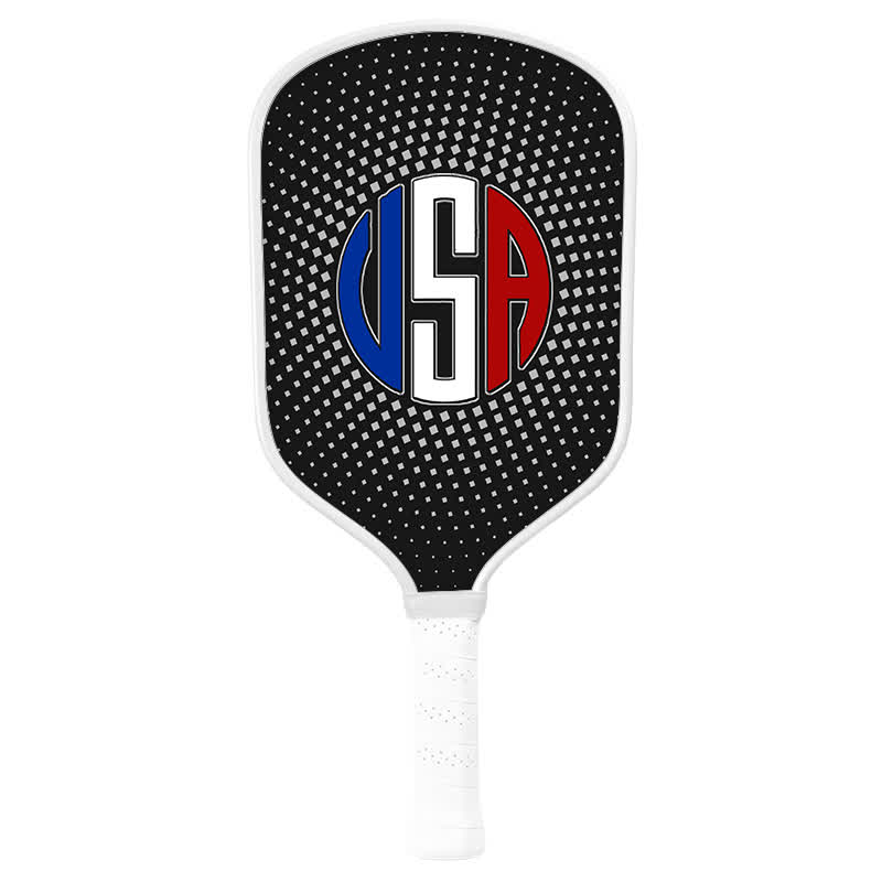Dinkado 16mm T700 Carbon Fiber "Heritage Badge" Pickleball Paddle – Original USA Inspired Sports Design, USA Pickleball Approved - Traditional Round - Carbon Fiber Face - Single Paddle - image 2