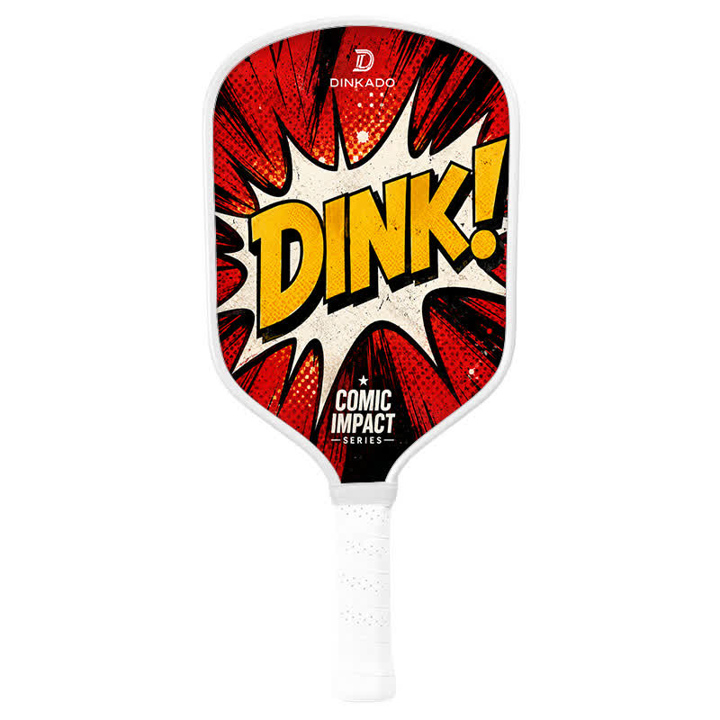 Dinkado USA Pickleball Approved Carbon Fiber Paddle – 16mm "DINK BLAST" Original Comic Impact Design for Power & Control - Traditional Round - Carbon Fiber Face - Single Paddle - image 2