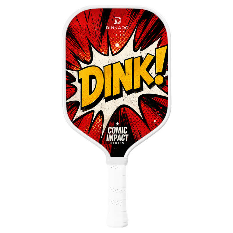 Dinkado USA Pickleball Approved Carbon Fiber Paddle – 16mm "DINK BLAST" Original Comic Impact Design for Power & Control - Elongated - Carbon Fiber Face - Single Paddle - image 1