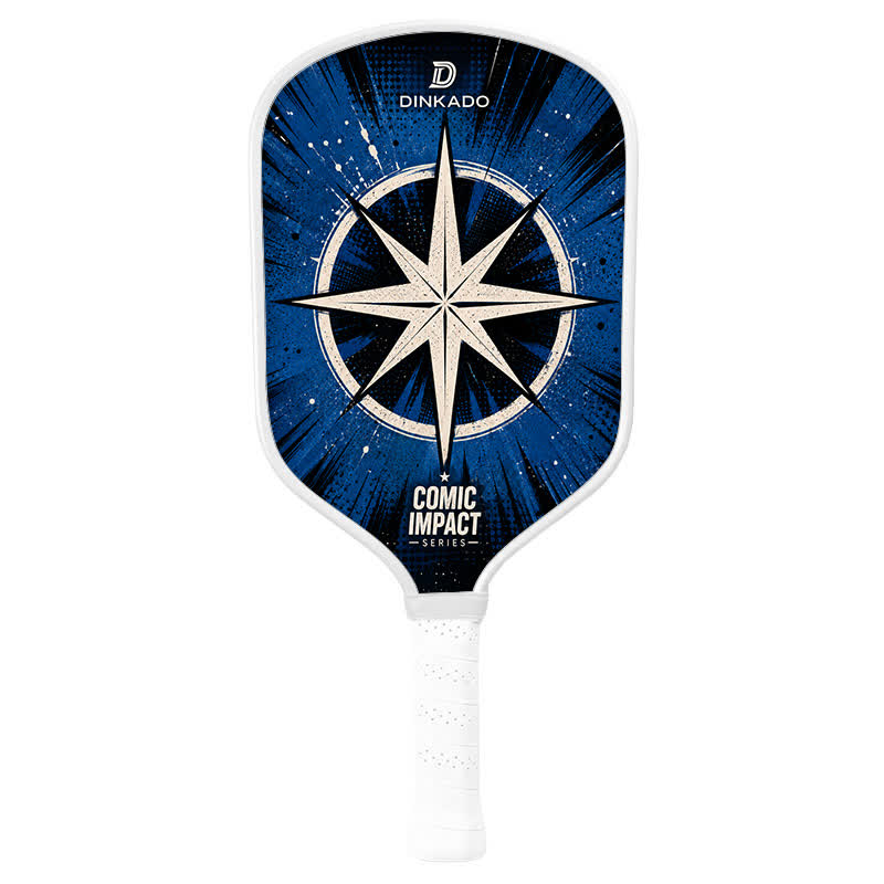 Dinkado USA Pickleball Approved Carbon Fiber Paddle – 16mm "NORTH STAR" Original Comic Impact Design for Power & Control - Traditional Round - Carbon Fiber Face - Single Paddle - image 2