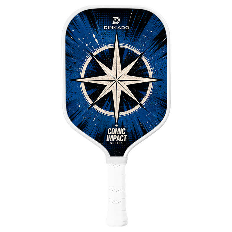 Dinkado USA Pickleball Approved Carbon Fiber Paddle – 16mm "NORTH STAR" Original Comic Impact Design for Power & Control - Elongated - Carbon Fiber Face - Single Paddle - image 1