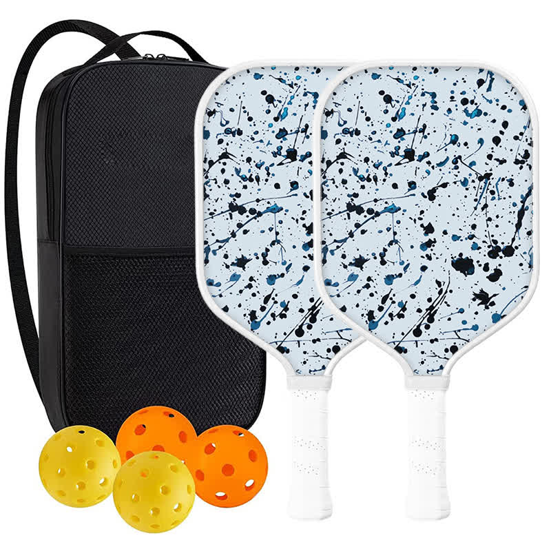 Dinkado 16mm Carbon Fiber Pickleball Paddle – T700 Carbon Paddle with Control & Spin, Urban Splash Series - Elongated - Carbon Fiber Face - 2-Paddle Set - image 2