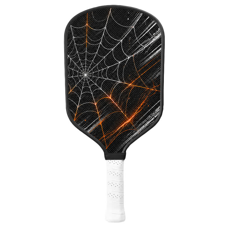 Dinkado 16mm Carbon Fiber Pickleball Paddle – Lightweight Control & Spin Paddle, Halloween Spider Web Design - Traditional Round - Carbon Fiber Face - Single Paddle - image 14