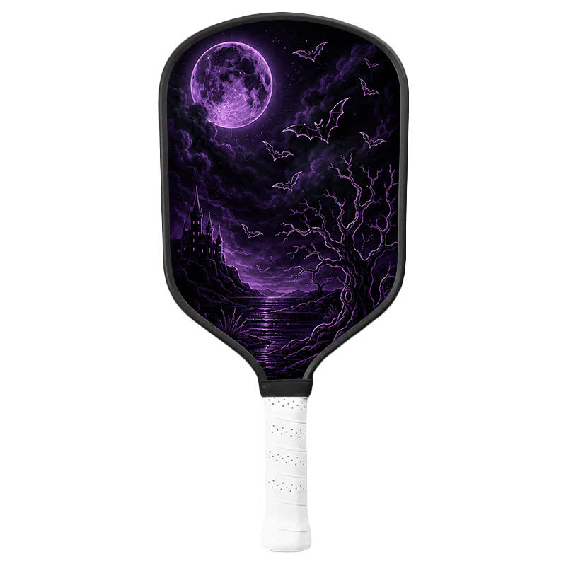 Dinkado 16mm Carbon Fiber Pickleball Paddle – Lightweight Control Paddle, Halloween Moon & Bat Design - Traditional Round - Carbon Fiber Face - Single Paddle - image 10